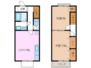 甚目寺駅 徒歩3分 1-2階の物件間取画像